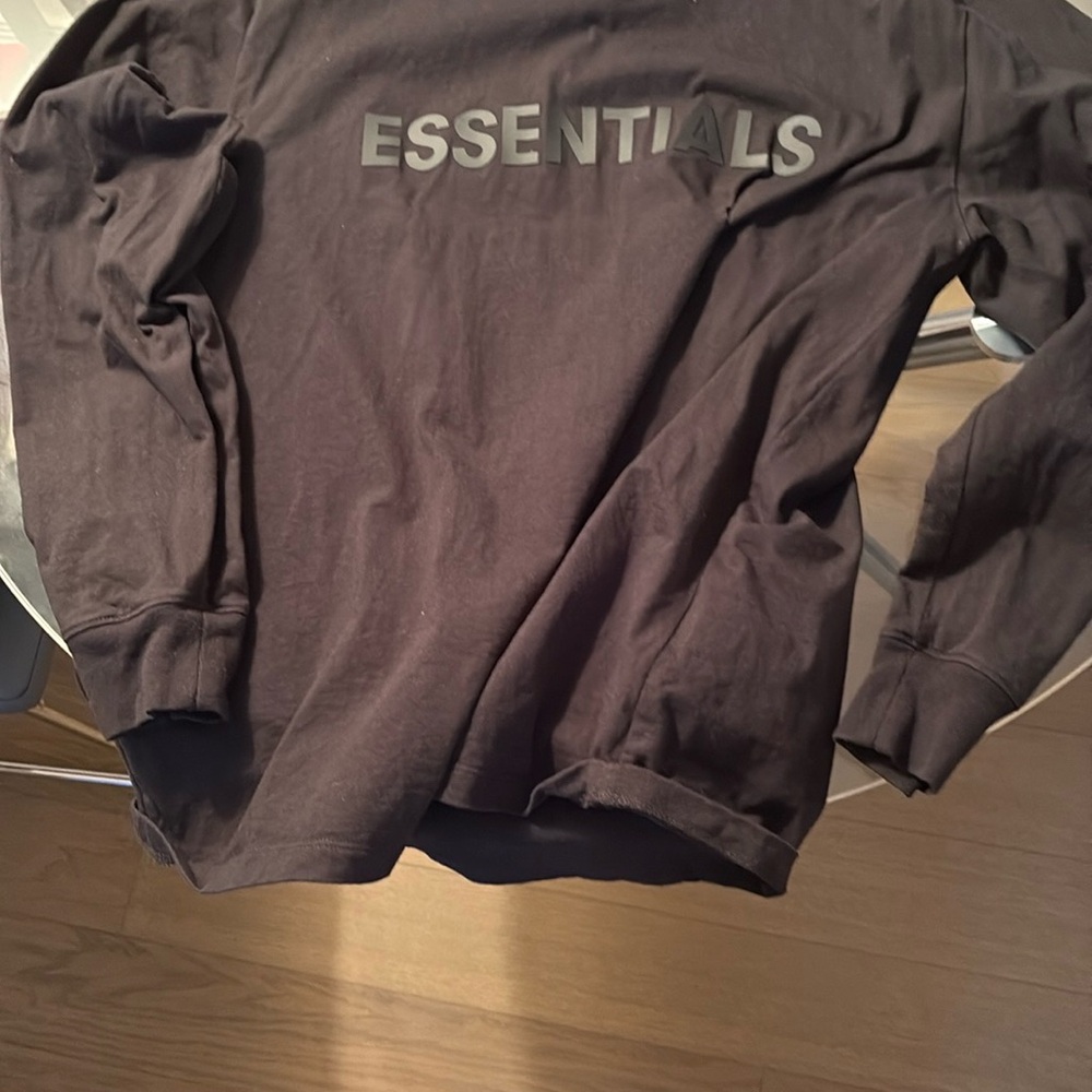 Essentials Black long sleeve t shirt